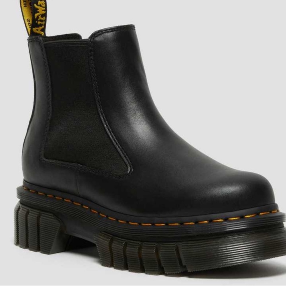 Dr. Martens Black Leather Moto Boots